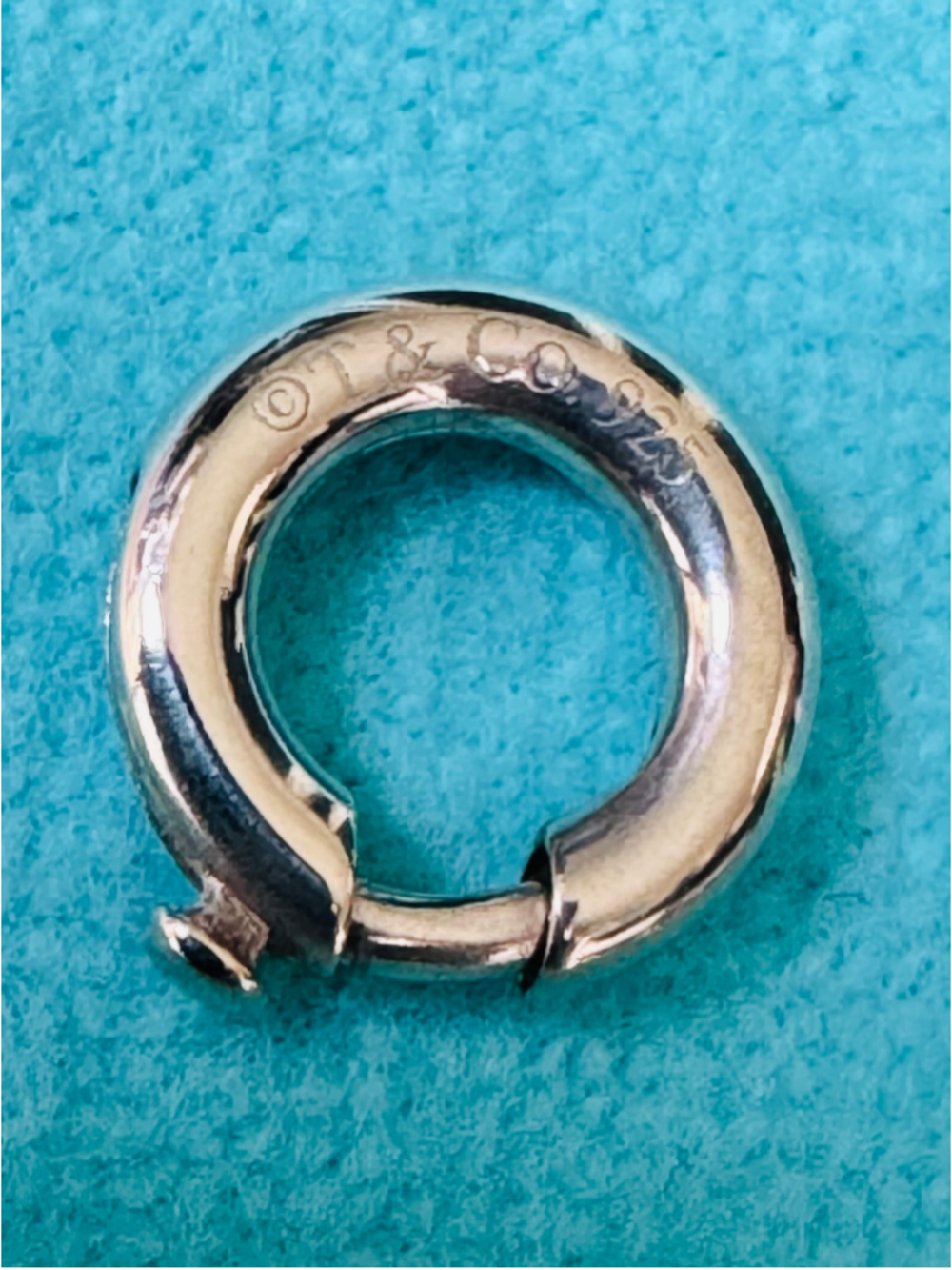 Tiffany & Co Sterling Silver 10mm Spring Jump Ring Charm Holder Clasp